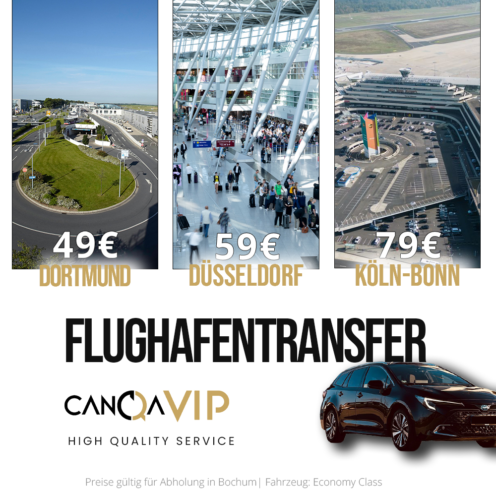 Social-Media-Post für CanQa VIP – Flughafentransfer